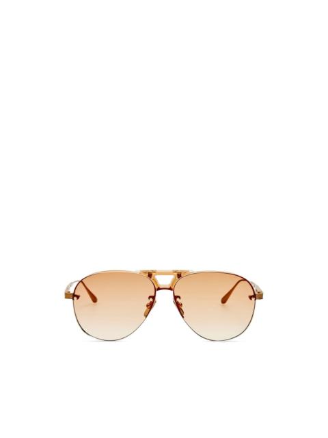 LINDA FARROW pilot-frame sunglasses