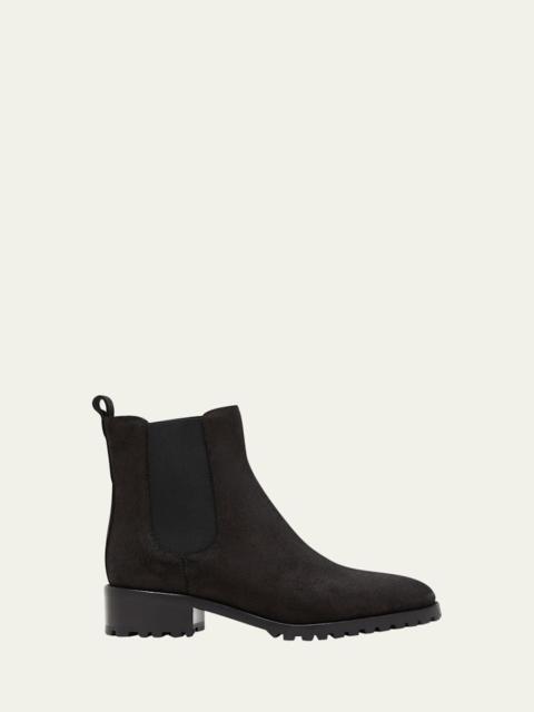 Manolo Blahnik Chelata Suede Chelsea Ankle Booties