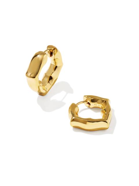 KENDRA SCOTT Dira Open Frame 18k Gold Vermeil Huggie Earrings