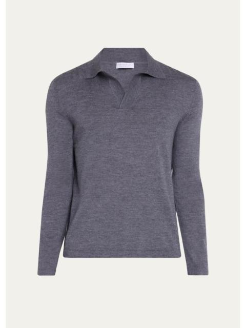 GABRIELA HEARST Men's Frome Cashmere Polo Shirt