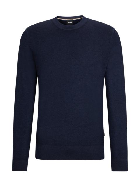 REGULAR-FIT SWEATER IN 100% CASHMERE WITH RIBBED CUFFS