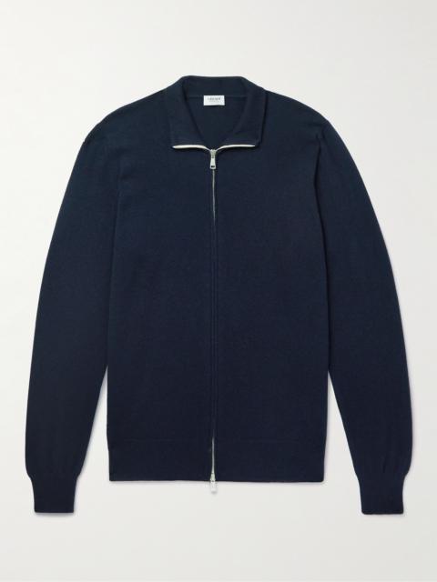 GHIAIA Cashmere Zip-Up Sweater