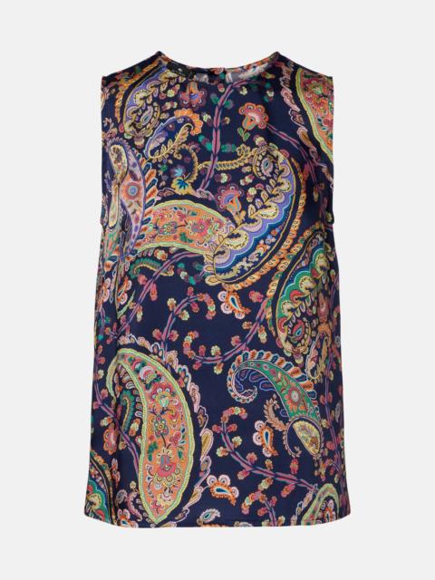 Etro Semi-sheer jacquard blouse