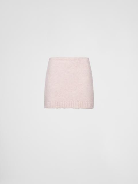 Prada Shetland wool miniskirt