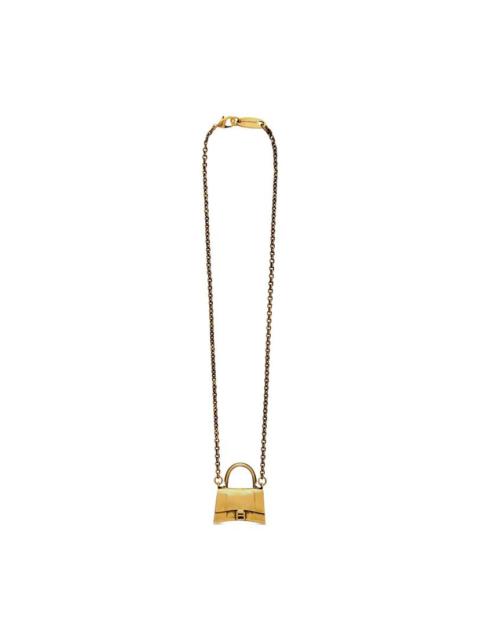 BALENCIAGA Women's Bag Necklace in Antique Gold