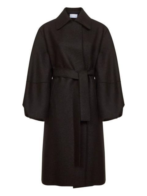 Harris Wharf London balloon-sleeve belted coat