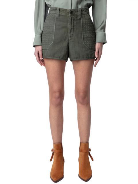 Zadig & Voltaire Sei Quilted Cotton Twill Shorts