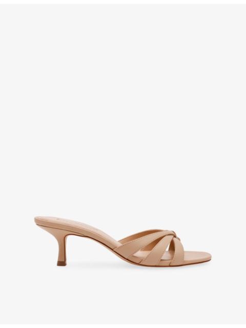 STEVE MADDEN Cary Faux-Leather Heeled Sandals