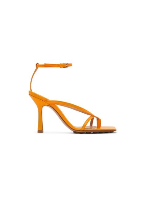 Bottega Veneta Orange Stretch Heeled Sandals