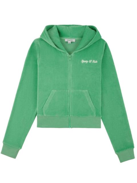 Sporty & Rich Italic Logo cotton hoodie