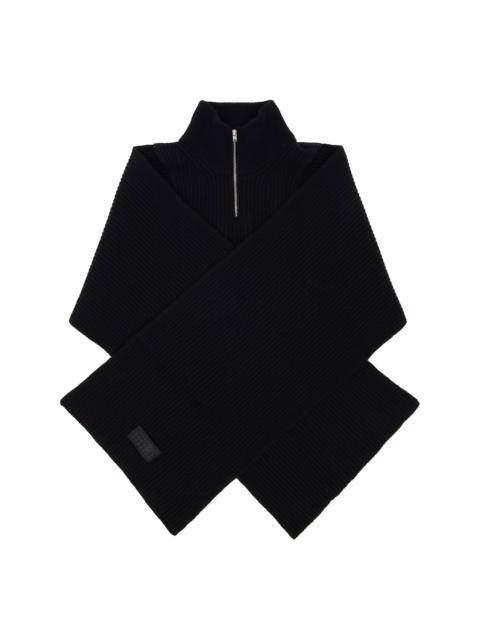 MM6 Maison Margiela Black Fisherman Knit Camionneur Scarf