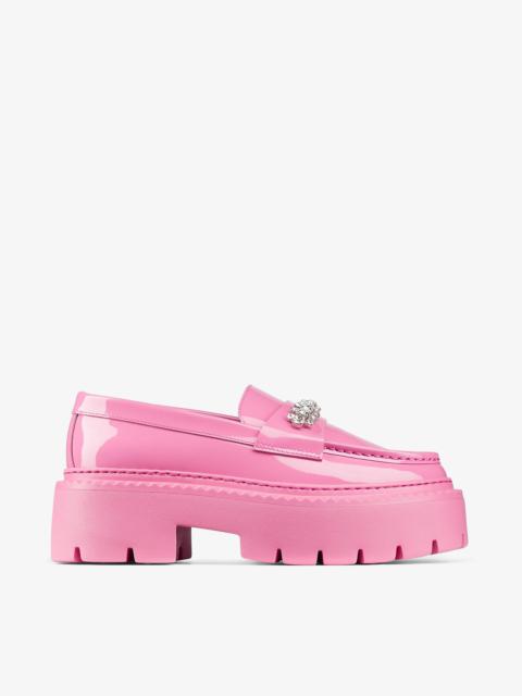 Bryer Loafer Flat
Candy Pink Patent Leather Loafers with Crystal Embellishment
