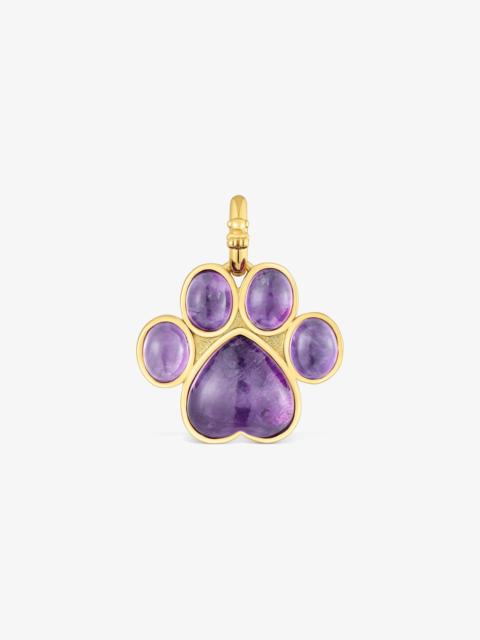 TOUS Paw-print Pendant with 18K gold vermeil and amethyst Medallions