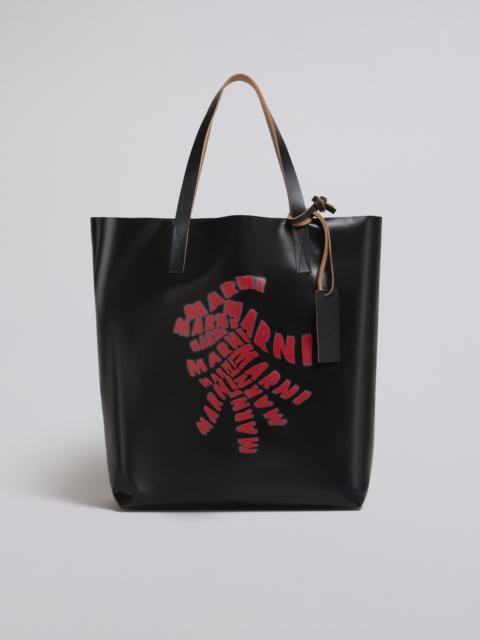 Marni NORTH-SOUTH TRIBECA PVC SPIN PRINTED SHOPPING BAG