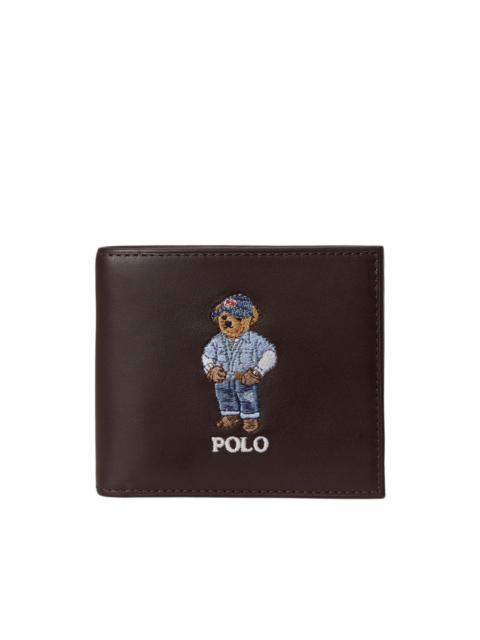Polo Ralph Lauren embroidered-bear leather billfold wallet