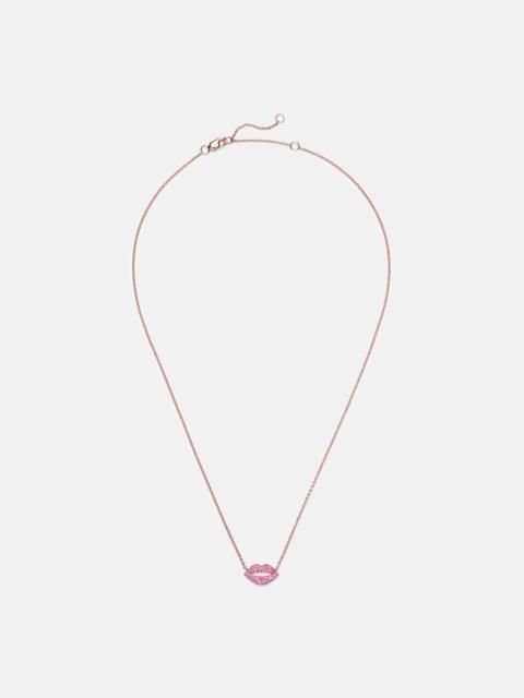 ROXANNE FIRST Scarlett Kiss 14kt rose gold necklace with pink sapphires