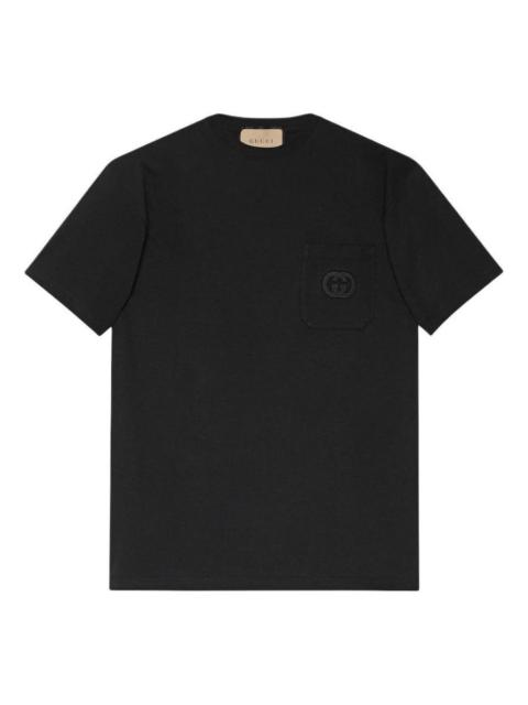 GUCCI Gucci Cotton Jersey T-Shirt With Patch 'Black' 774347-XJGA8-1043