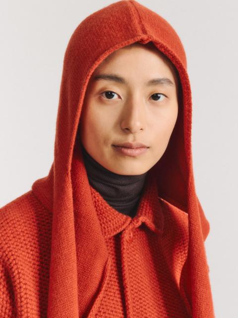 CASEY/CASEY HOODED SCARF - WOOLY - TABASCO
