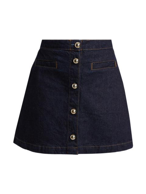 Reformation Women's Amara High-Rise Denim Miniskirt - Ondine