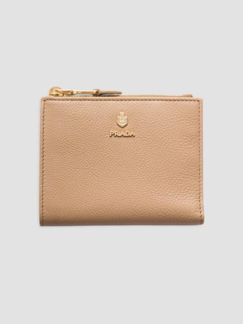 Prada Women's Small Leather Wallet - Beige Khaki