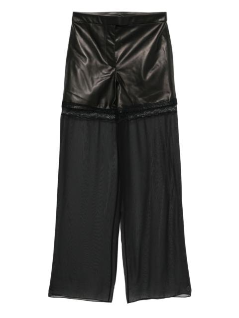 NENSI DOJAKA leather palazzo trousers
