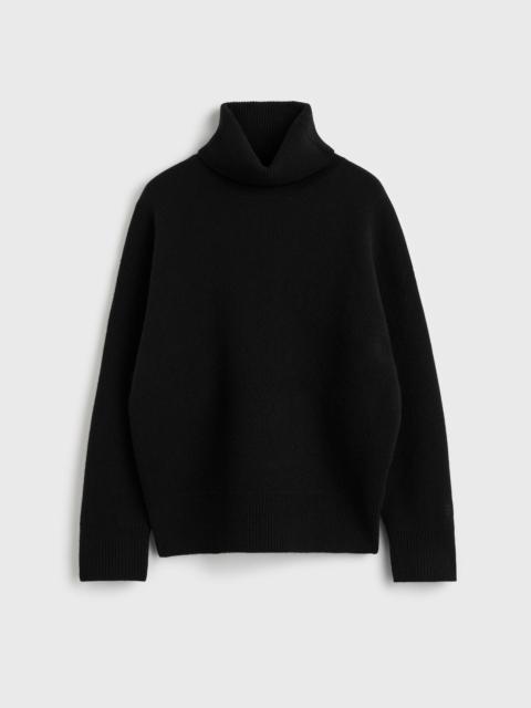 TOTEME Double-knit turtleneck black