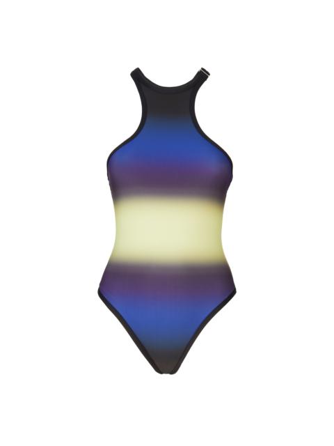 THE ATTICO BLUE, BLACK AND LIGHT YELLOW ONE PIECE