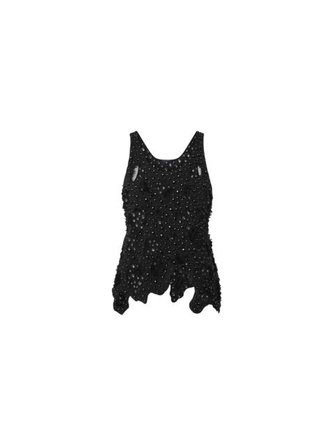 Louis Vuitton Sheer Detail Beaded Tank Top