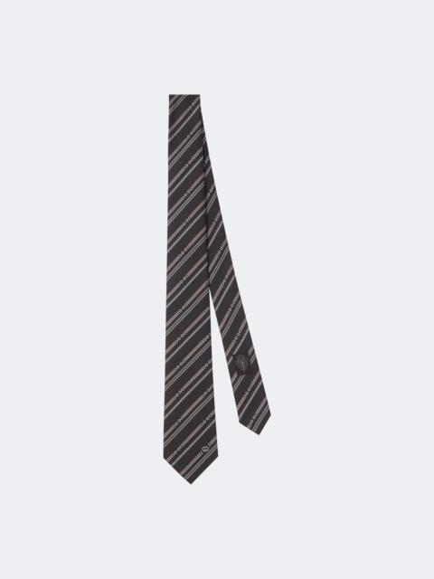 GUCCI Horsebit striped silk tie