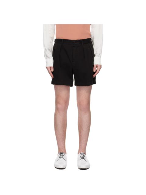 Black Pleated Shorts