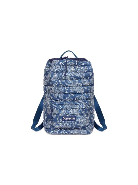 Supreme Supreme Puffer Backpack 'Blue Paisley' | REVERSIBLE