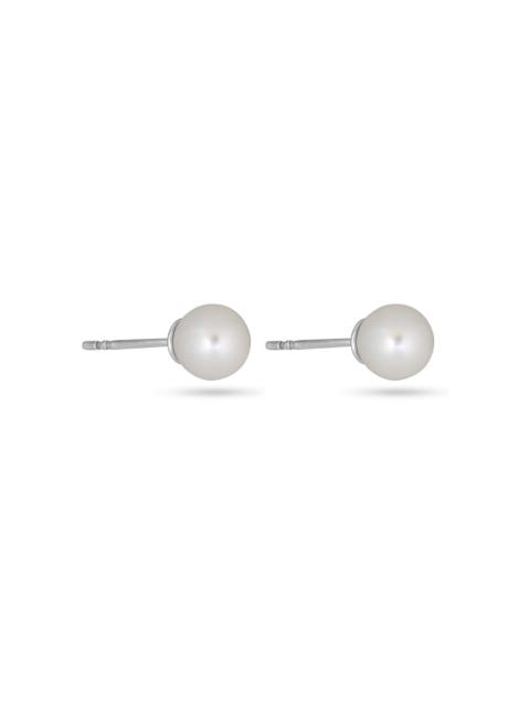 STONE AND STRAND Essential Silver Pearl Studs