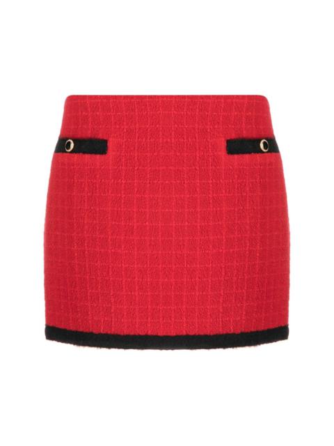 Alessandra Rich tweed low-waist miniskirt