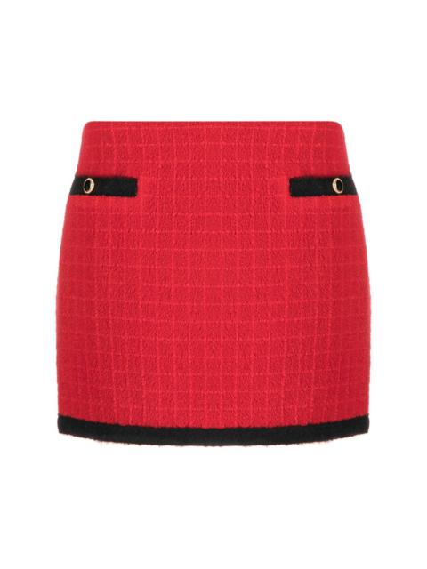 Alessandra Rich tweed low-waist miniskirt