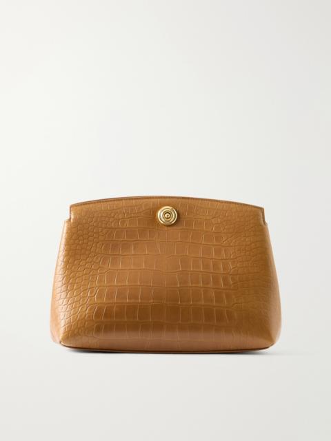 Liffner Pushlock Croc-effect Leather Clutch