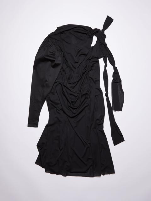 Acne Studios Asymmetric knotted scarf dress - Black