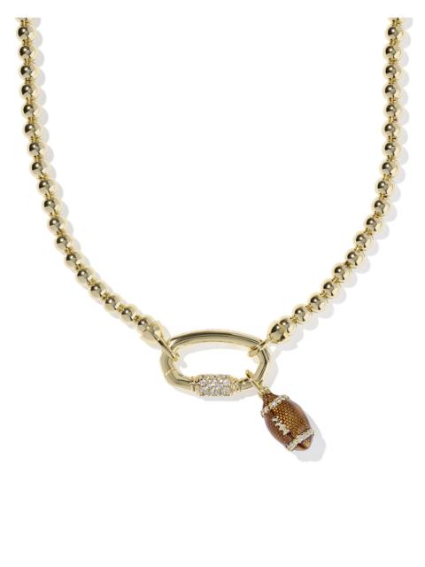 KENDRA SCOTT Football Gold Metal Strand Necklace