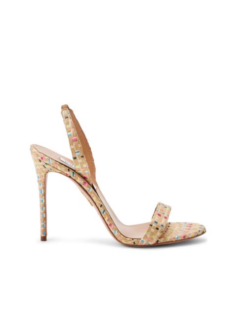 So Nude 105mm raffia sandals