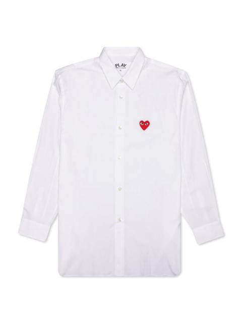 Comme des Garçons PLAY 로고 잡아당기기 셔츠