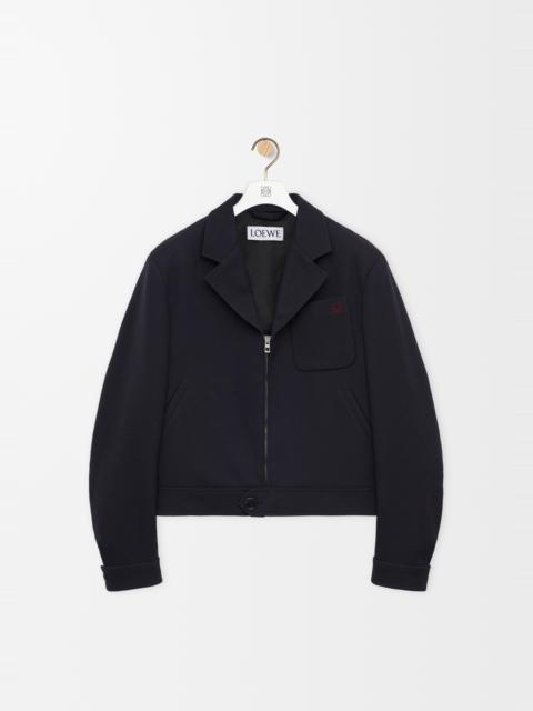 Zip-up jacket in wool