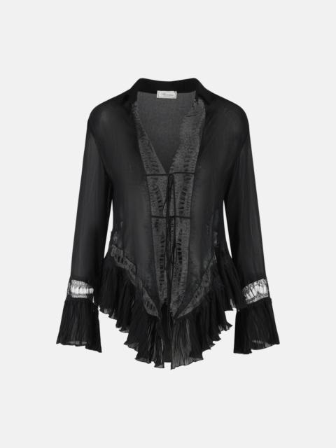 BLACK VISCOSE SHIRT