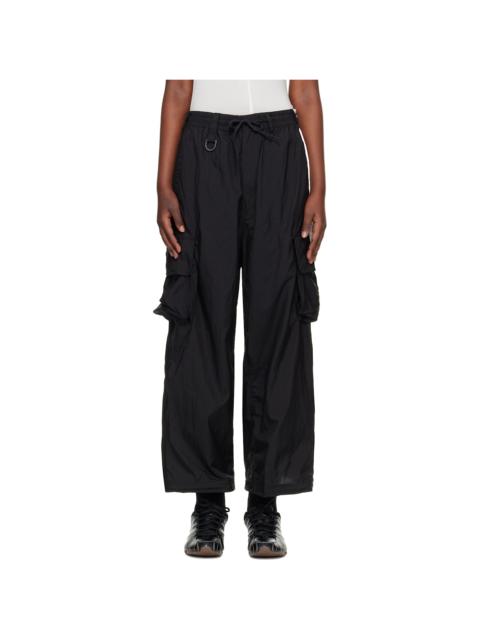 Y-3 Black 'Y-3' Nylon Wired 3 Stripes Cargo Pants