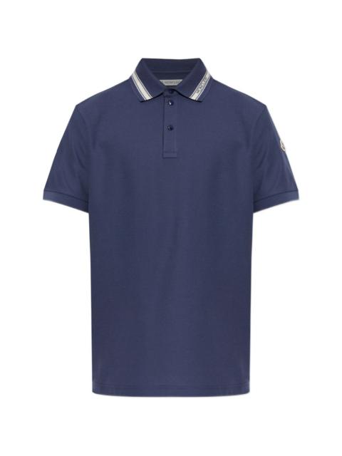 Moncler blue polo shirt