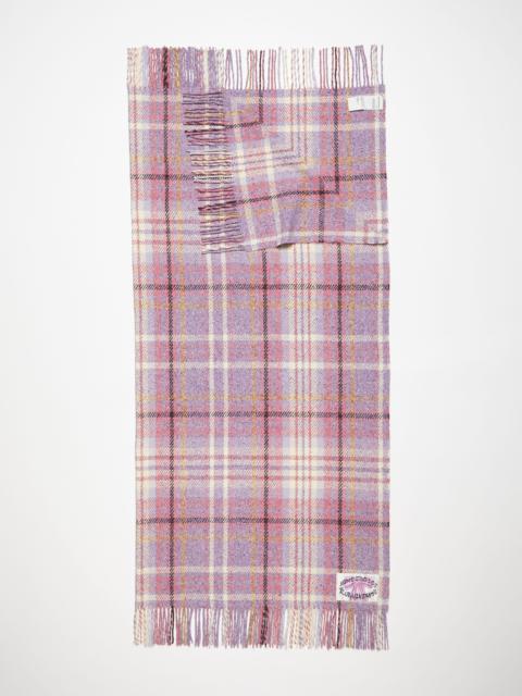 Acne Studios Oversized plaid scarf blanket - Violet purple