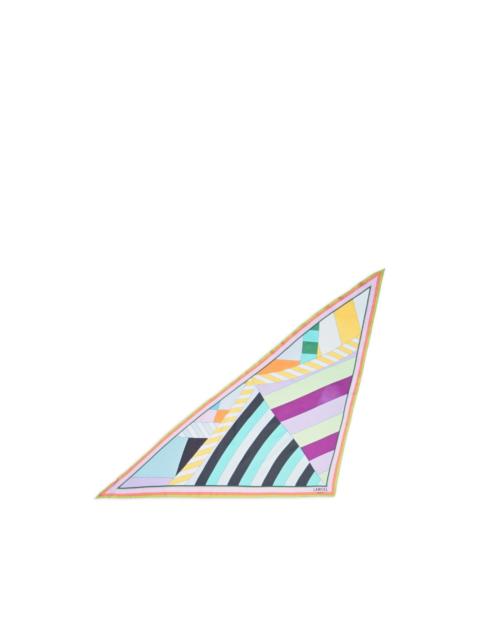 LANCEL geometric triangle scarf