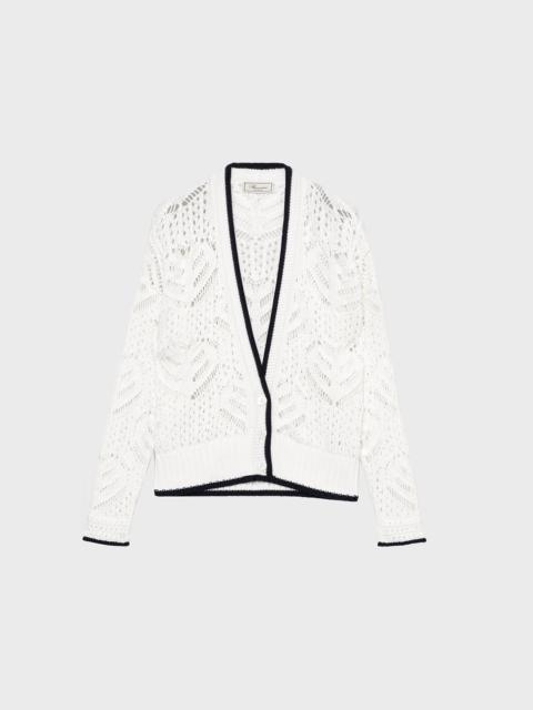 Blumarine OPENWORK COTTON CARDIGAN