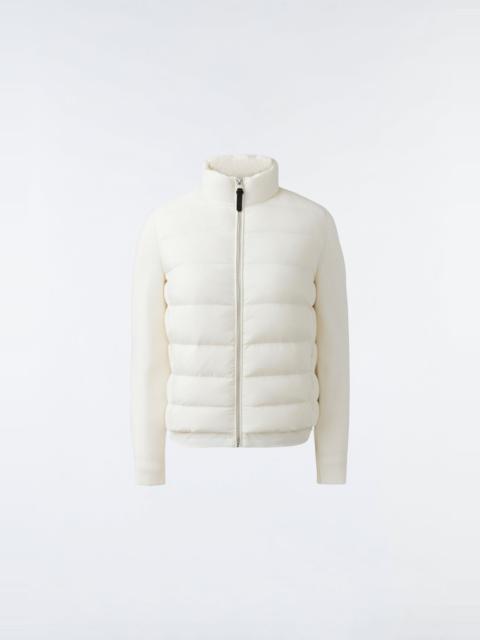 MACKAGE OCEANE Recycled hybrid jacket with rib knit sleeves