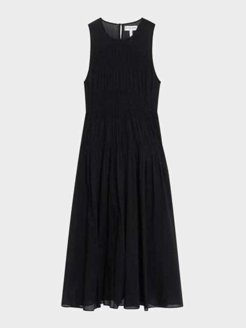 APIECE APART Fabiana Shirred Organic Cotton Voile Maxi Dress