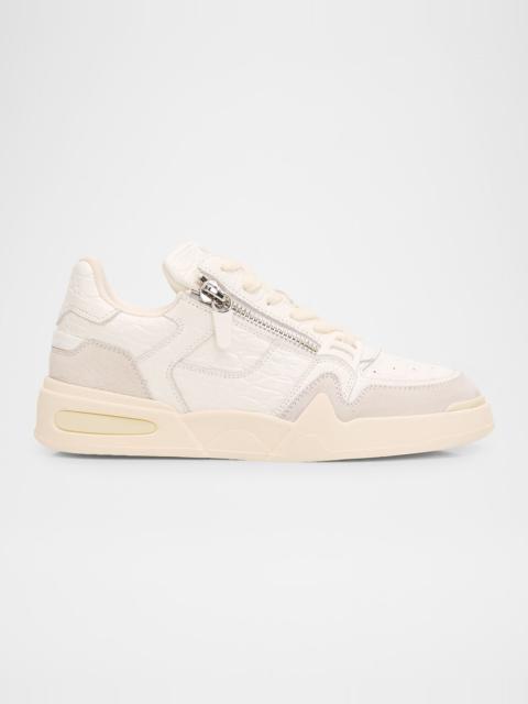 Giuseppe Zanotti Men & apos;s Gz-Ghost Leather and Suede Low-Top Sneakers