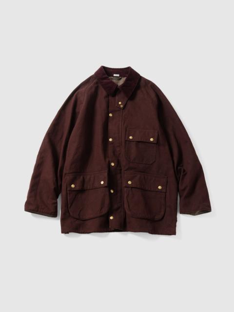 A.PRESSE Vintage Silk Hemp Riding Oiled Jacket Burgundy